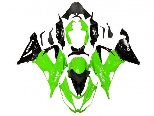 2013-2018 Green Glossy Black Kawasaki ZX6R Motorcycle Fairing Kits Canada
