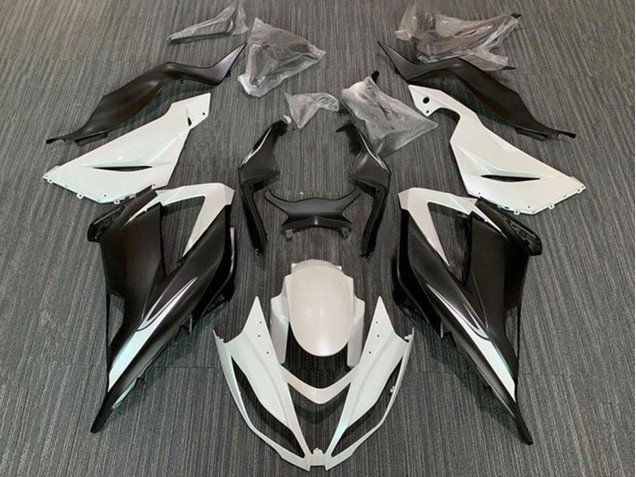 2013-2018 White Matte Black Kawasaki ZX6R Motorcycle Fairing Kits Canada