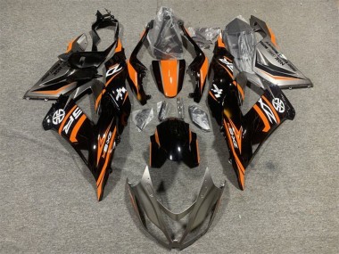 2013-2018 Orange Glossy Black Kawasaki ZX6R Motorcycle Fairing Canada