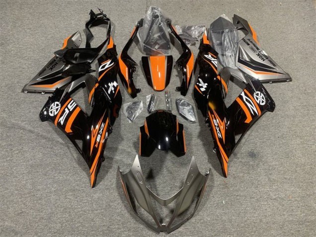 2013-2018 Orange Glossy Black Kawasaki ZX6R Motorcycle Fairing Canada