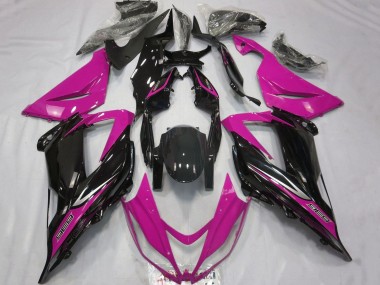 2013-2018 Pink Glossy Black Kawasaki ZX6R Motorcycle Fairings Canada