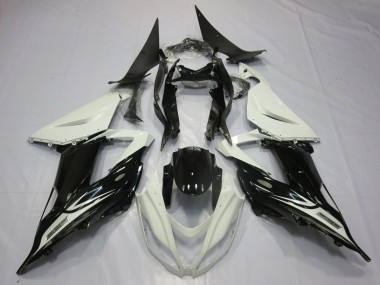 2013-2018 Pearl White Glossy Black Kawasaki ZX6R Motorcycle Fairings Canada