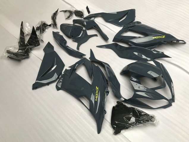 2013-2018 Dark Grey Yellow Kawasaki ZX6R Motorcycle Fairings Canada