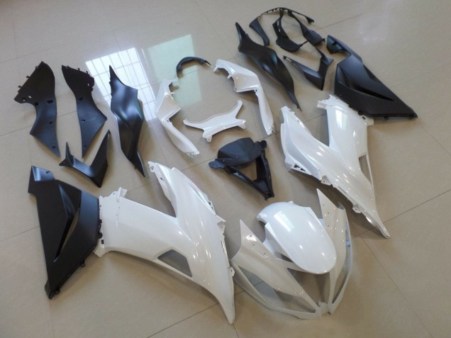 2013-2018 White Matte Black Kawasaki ZX6R Motorcycle Fairing Canada
