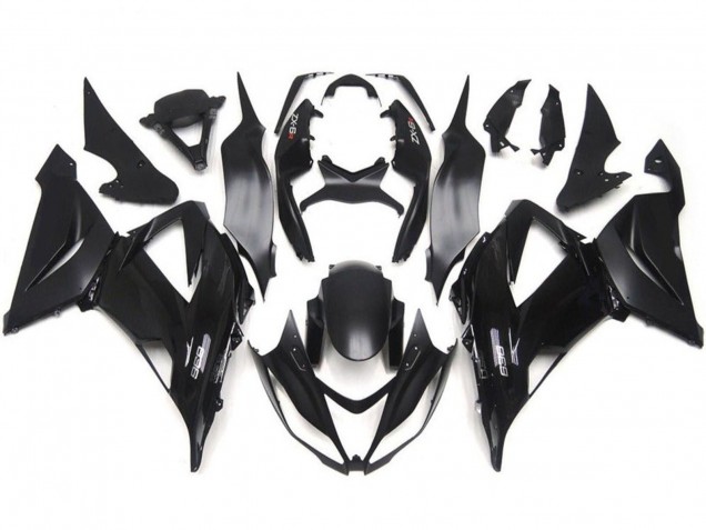 2013-2018 Glossy Black Matte Black Kawasaki ZX6R Motorcycle Fairing Kits Canada