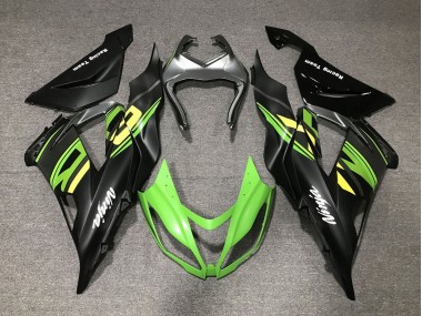 2013-2018 Matte Black Green Yellow Kawasaki ZX6R Motorcycle Fairings Canada