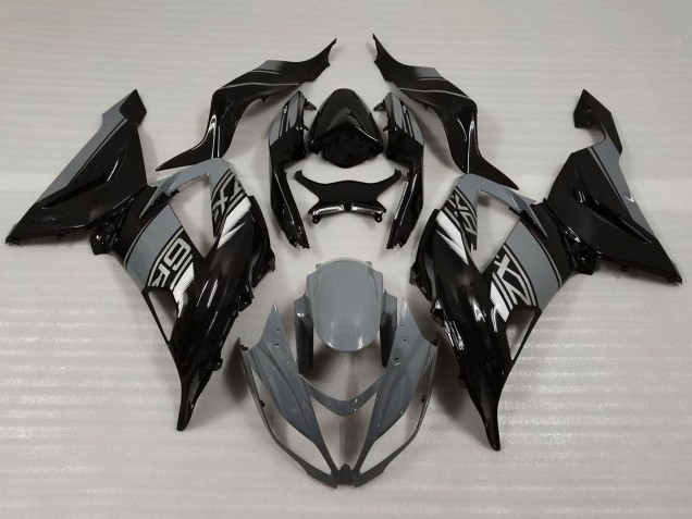2013-2018 Nardo Grey Glossy Black Kawasaki ZX6R Motorcycle Fairings Canada