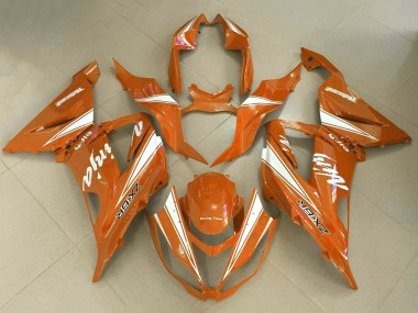 2013-2018 Orange White Kawasaki ZX6R Motorcycle Fairings Canada