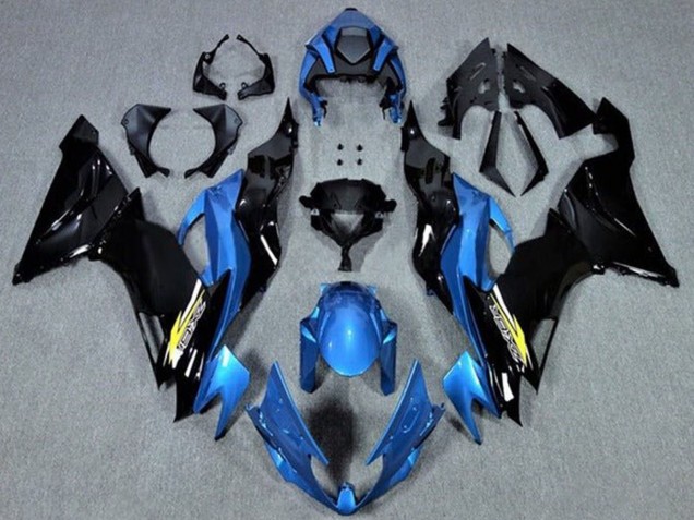 2019-2022 Blue Glossy Black Yellow Kawasaki ZX6R Motorcycle Fairings Canada