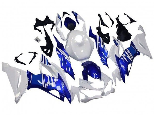 2019-2022 White Blue Kawasaki ZX6R Motorcycle Fairings Canada