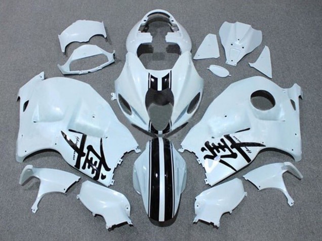 1996-2007 White Black Stripe Suzuki GSXR 1300 Hayabusa Motorcycle Fairings Canada