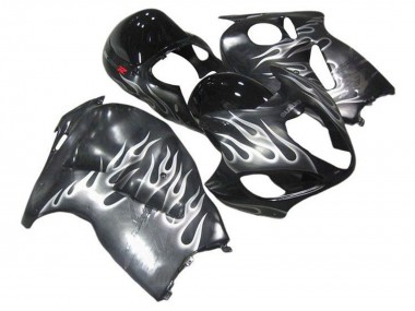 1996-2007 Grey Black White Flame Suzuki GSXR 1300 Hayabusa Motorcycle Fairings Canada