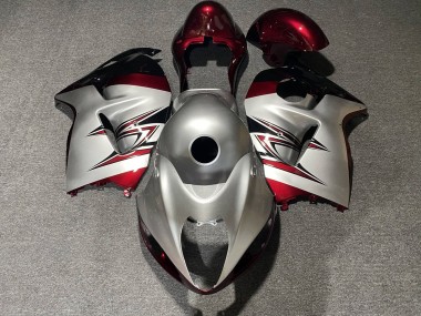 1996-2007 Silver Candy Red Suzuki GSXR 1300 Hayabusa Motorcycle Fairings Canada