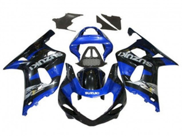 2000-2002 Blue Glossy Black Chrome Suzuki GSXR1000 Motorcycle Fairings Canada