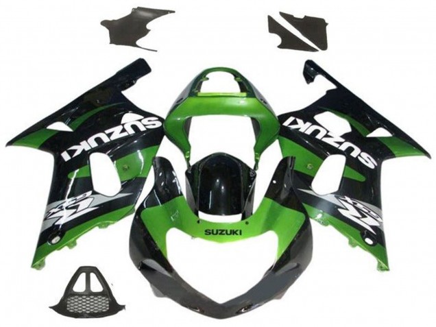 2000-2002 Green Glossy Black Grey White Suzuki GSXR1000 Motorcycle Fairings Canada