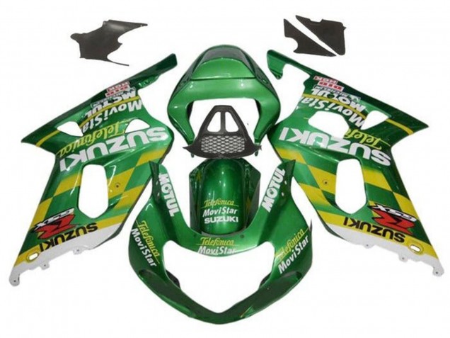 2000-2002 Green Yellow White Motul Suzuki GSXR1000 Motorcycle Fairings Canada