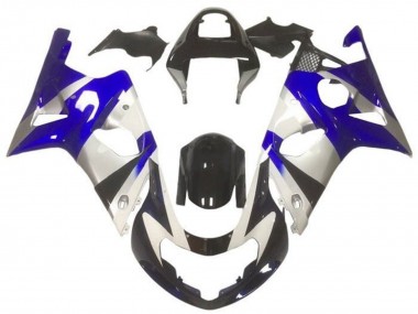 2000-2002 Silver Blue Glossy Black Suzuki GSXR1000 Motorcycle Fairings Canada