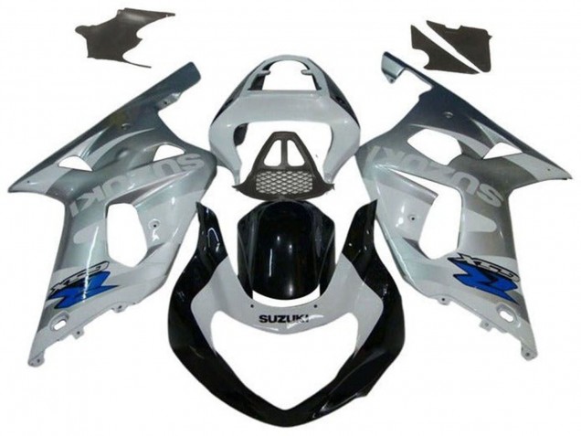 2000-2002 Silver White Glossy Black Blue Suzuki GSXR1000 Motorcycle Fairings Canada