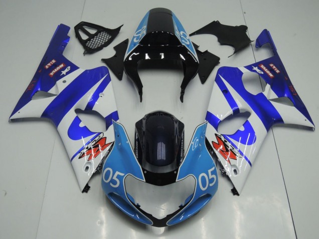 2000-2002 Blue White Glossy Black and Light Blue 05 Suzuki GSXR1000 Motorcycle Fairings Canada