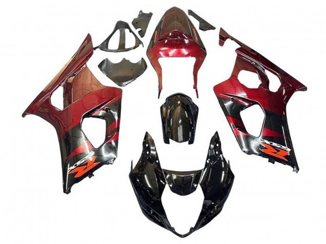2003-2004 Red Glossy Black Suzuki GSXR 1000 Motorcycle Fairings Canada
