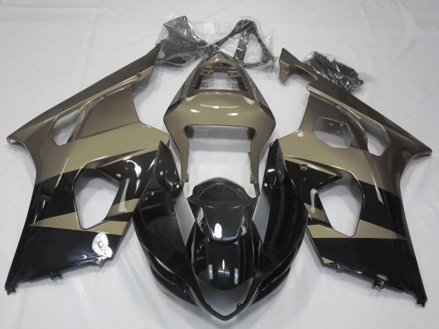2003-2004 Glossy Black Taupe Brown Suzuki GSXR 1000 Motorcycle Fairings Canada