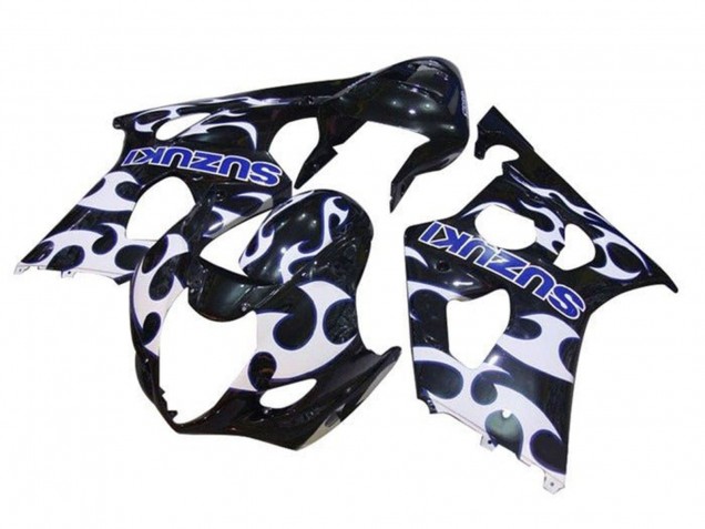 2003-2004 Black White Blue Tribal Suzuki GSXR 1000 Motorcycle Fairings Canada