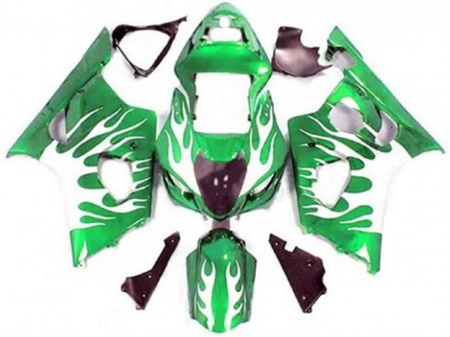 2003-2004 Green White Flame Suzuki GSXR 1000 Motorcycle Fairings Canada