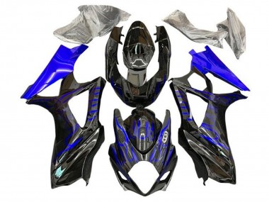 2005-2006 Black Blue Flame Suzuki GSXR 1000 Motorcycle Fairings Canada