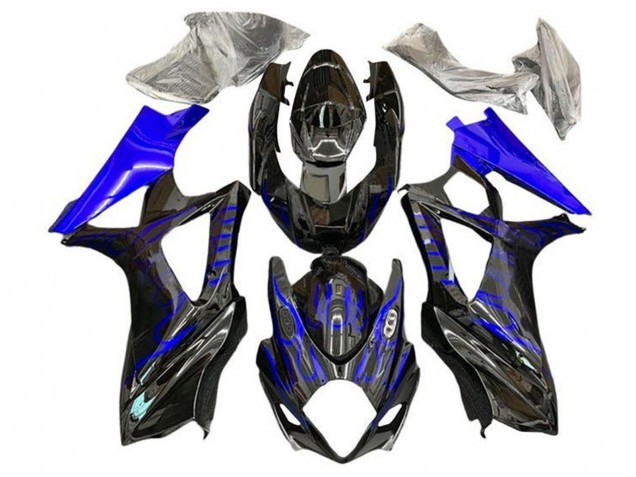 2005-2006 Black Blue Flame Suzuki GSXR 1000 Motorcycle Fairings Canada