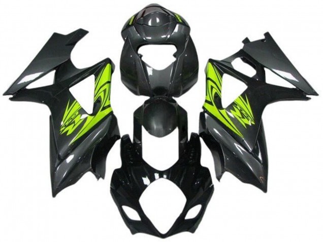2005-2006 Black Grey Neon Yellow Suzuki GSXR 1000 Motorcycle Fairings Canada