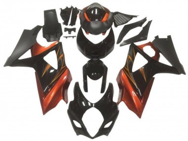 2005-2006 Glossy Black Matte Black Orange Suzuki GSXR 1000 Motorcycle Fairings Canada