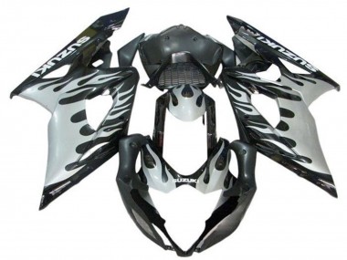 2005-2006 Black White Flame Suzuki GSXR 1000 Motorcycle Fairings Canada