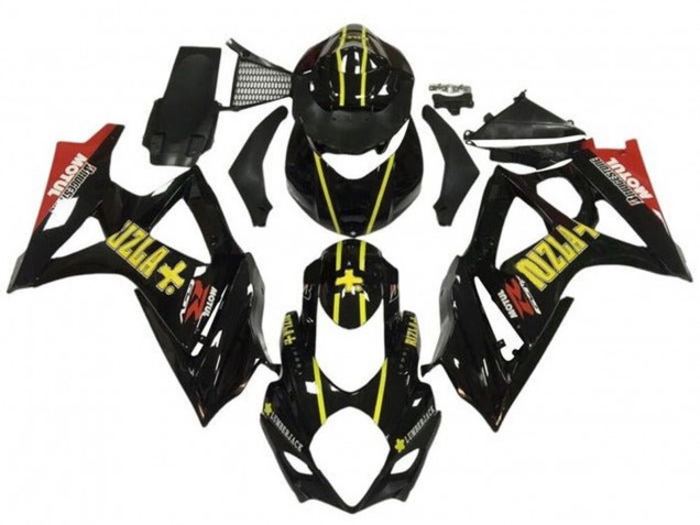 2005-2006 Black Gold Rizla Red Suzuki GSXR 1000 Motorcycle Fairings Canada