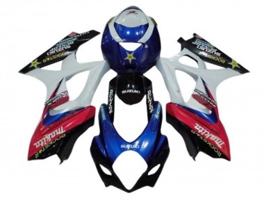 2005-2006 White Red Blue Makita Suzuki GSXR 1000 Motorcycle Fairings Canada