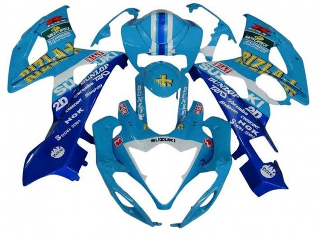 2005-2006 Blue White Stripe Rizla Suzuki GSXR 1000 Motorcycle Fairings Canada