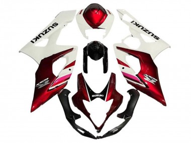 2005-2006 White Candy Red Black Suzuki GSXR 1000 Motorcycle Fairings Canada