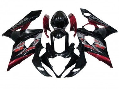 2005-2006 Glossy Black Red Silver Suzuki GSXR 1000 Motorcycle Fairings Canada