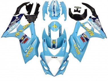 2005-2006 Light Blue Yellow Black Rizla Suzuki GSXR 1000 Motorcycle Fairings Canada