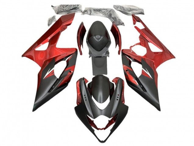 2005-2006 Candy Red Matte Black Suzuki GSXR 1000 Motorcycle Fairings Canada