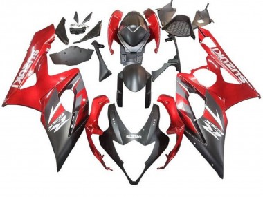 2005-2006 Matte Black Red Suzuki GSXR 1000 Motorcycle Fairing Canada