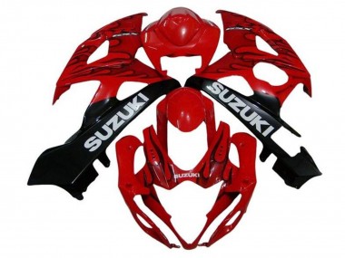 2005-2006 Red Black Flame White Suzuki GSXR 1000 Motorcycle Fairings Canada