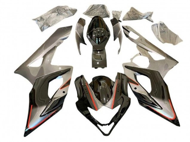 2005-2006 Silver Black Red Stripe Suzuki GSXR 1000 Motorcycle Fairings Canada