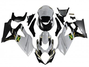 2005-2006 White Black Yellow Jamaica Suzuki GSXR 1000 Motorcycle Fairings Canada