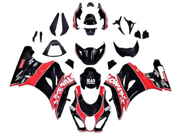 2017-2024 Glossy Black Red White Pinstripe Suzuki GSXR1000 Motorcycle Fairings Canada