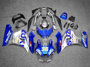 2017-2024 Blue Silver Ecstar 36 Suzuki GSXR1000 Motorcycle Fairings Canada