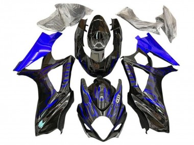 2007-2008 Black Blue Flame Suzuki GSXR 1000 Motorcycle Fairings Canada