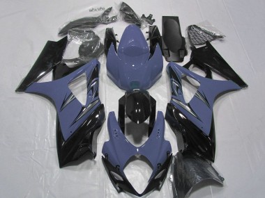2007-2008 Silver Blue Glossy Black Suzuki GSXR 1000 Motorcycle Fairings Canada