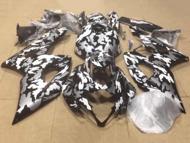 2007-2008 Black White Grey Camouflage Suzuki GSXR 1000 Motorcycle Fairings Canada