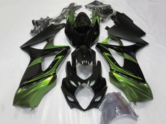 2007-2008 Green Glossy Black Suzuki GSXR 1000 Motorcycle Fairings Canada