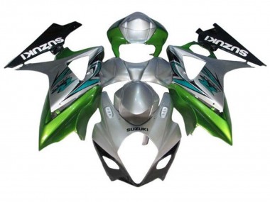 2007-2008 Silver Green Black Suzuki GSXR 1000 Motorcycle Fairings Canada